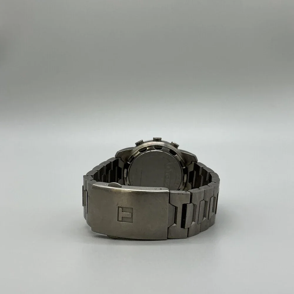 Tissot T-Touch Mens Watch 40mm Black Dial Titanium Bracelet New Battery 7.5